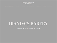 Tablet Screenshot of diandasbakery.com